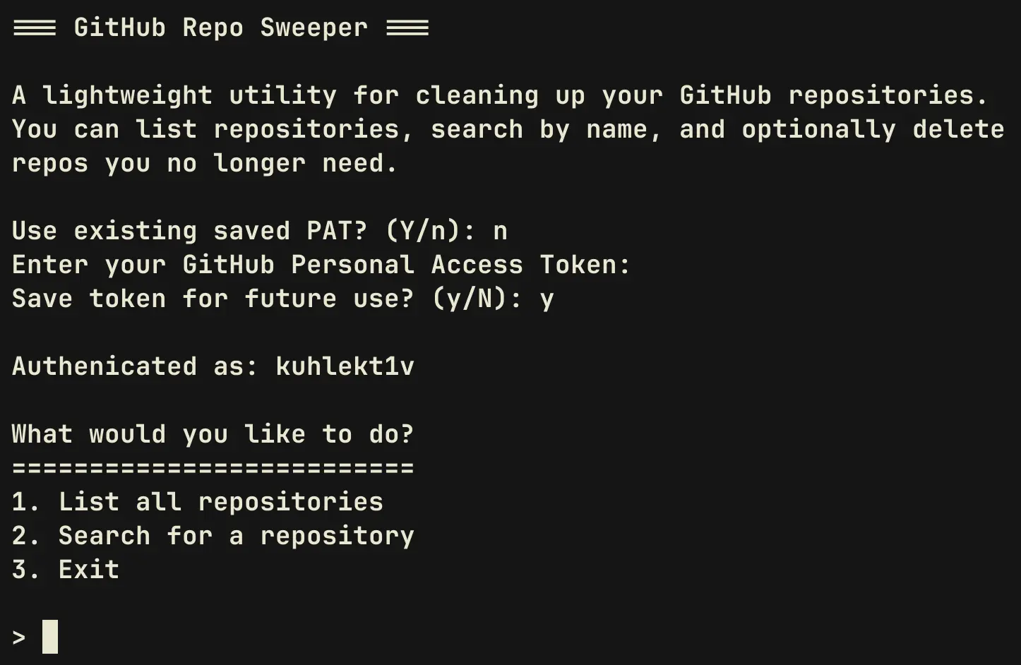 GitHub Repo Sweeper hero image
